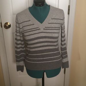 Grey Striped Sweater